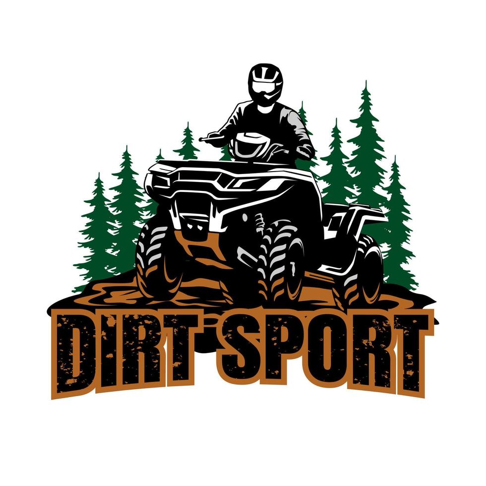 atv gli sport illustrazione design logo icona vettore