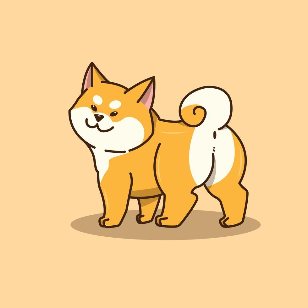 il illustrazione di shiba inu vettore