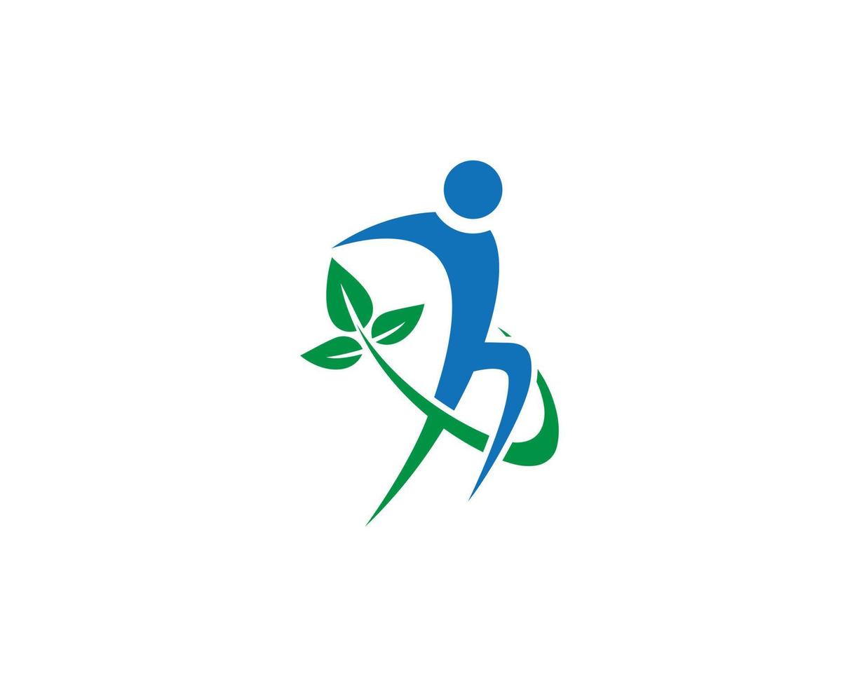 salutare la libertà fitness sport logo design moderno simbolo vettore icona.