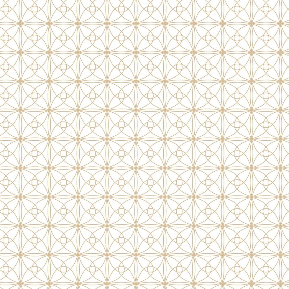 geometrico lineare modello, d'oro Linee su un' bianca sfondo, interessante arrotondato Linee e modelli vettore