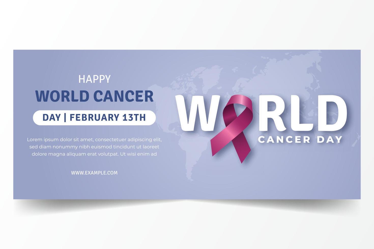 contento mondo cancro giorno febbraio 4 ° orizzontale bandiera illustrazione vettore