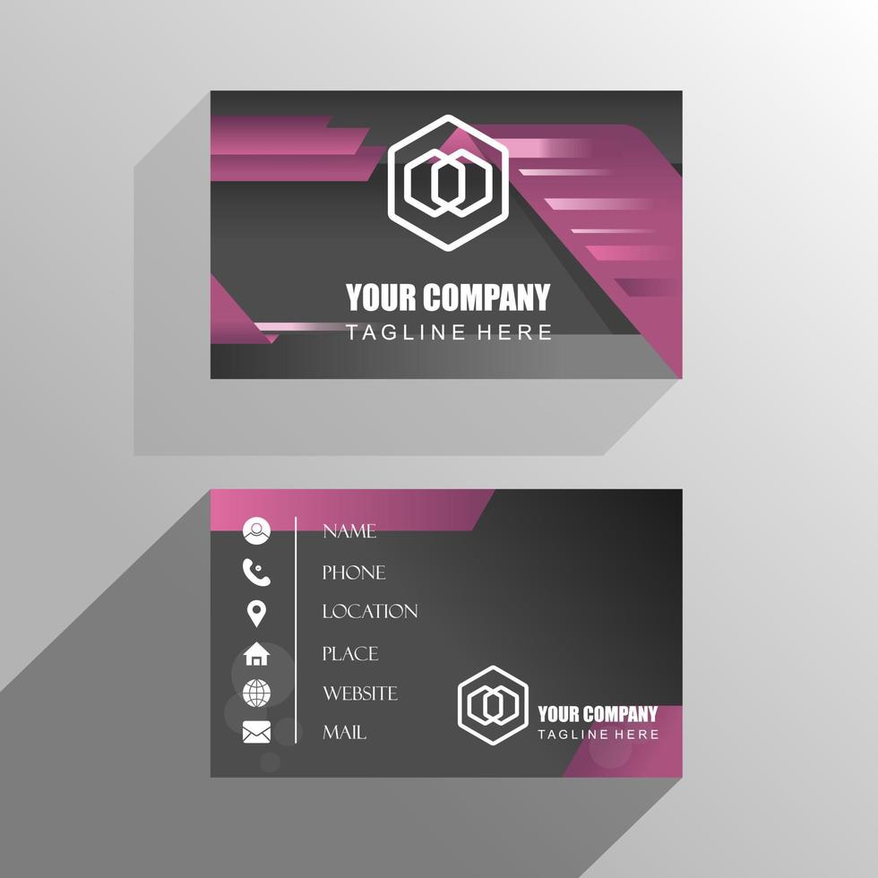 magenta colore elegante attività commerciale carta modello davanti e indietro Immagine grafico icona logo design astratto concetto vettore scorta. può essere Usato come un' simbolo relazionato per promozione o profilo