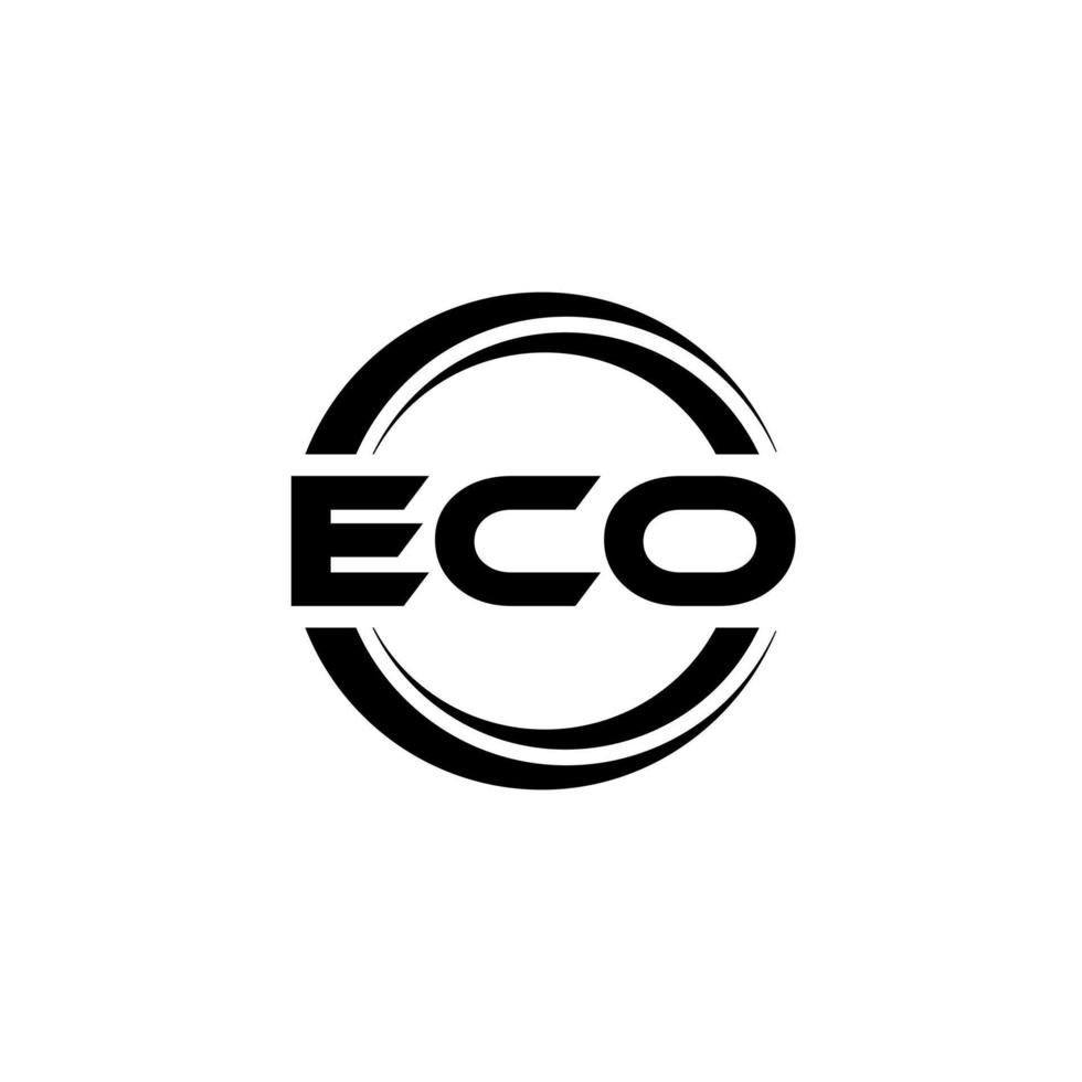 eco lettera logo design nel illustrazione. vettore logo, calligrafia disegni per logo, manifesto, invito, eccetera.