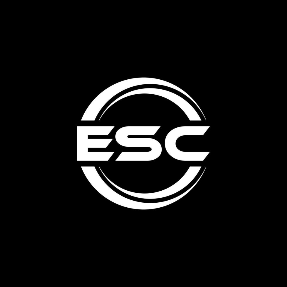 Esc lettera logo design nel illustrazione. vettore logo, calligrafia disegni per logo, manifesto, invito, eccetera.