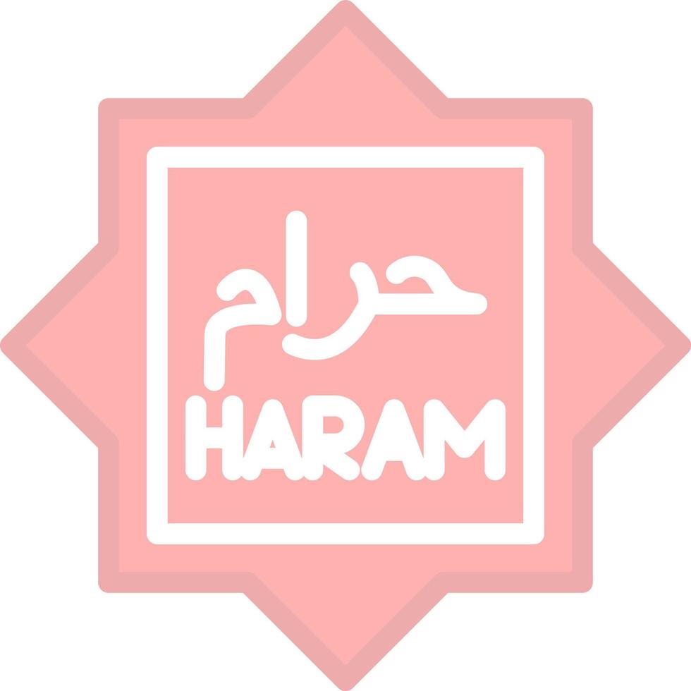 haram vettore icona design