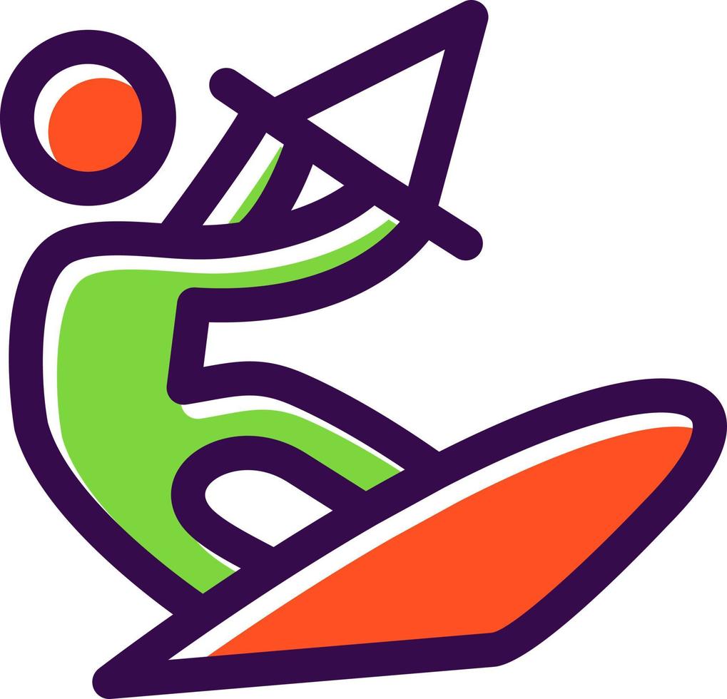kitesurf vettore icona design
