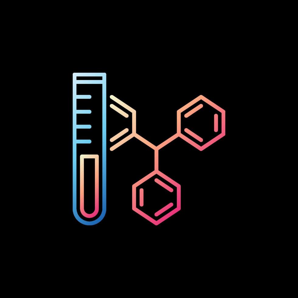 campione tubo con chimico formula vettore lineare colorato icona