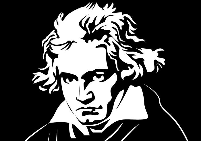 Vettore di ritratto di Beethoven