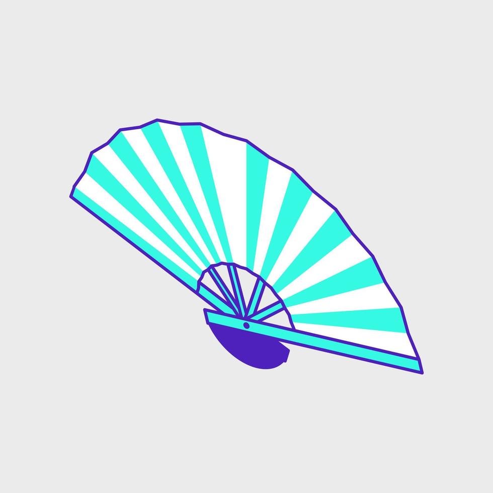 tradizionale mano fan isometrico vettore icona illustrazione