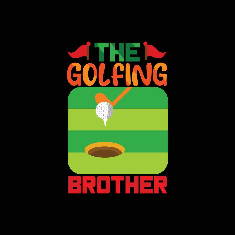 il golf fratello vettore maglietta design. golf palla maglietta design. può essere Usato per Stampa tazze, etichetta disegni, saluto carte, manifesti, borse, e magliette.