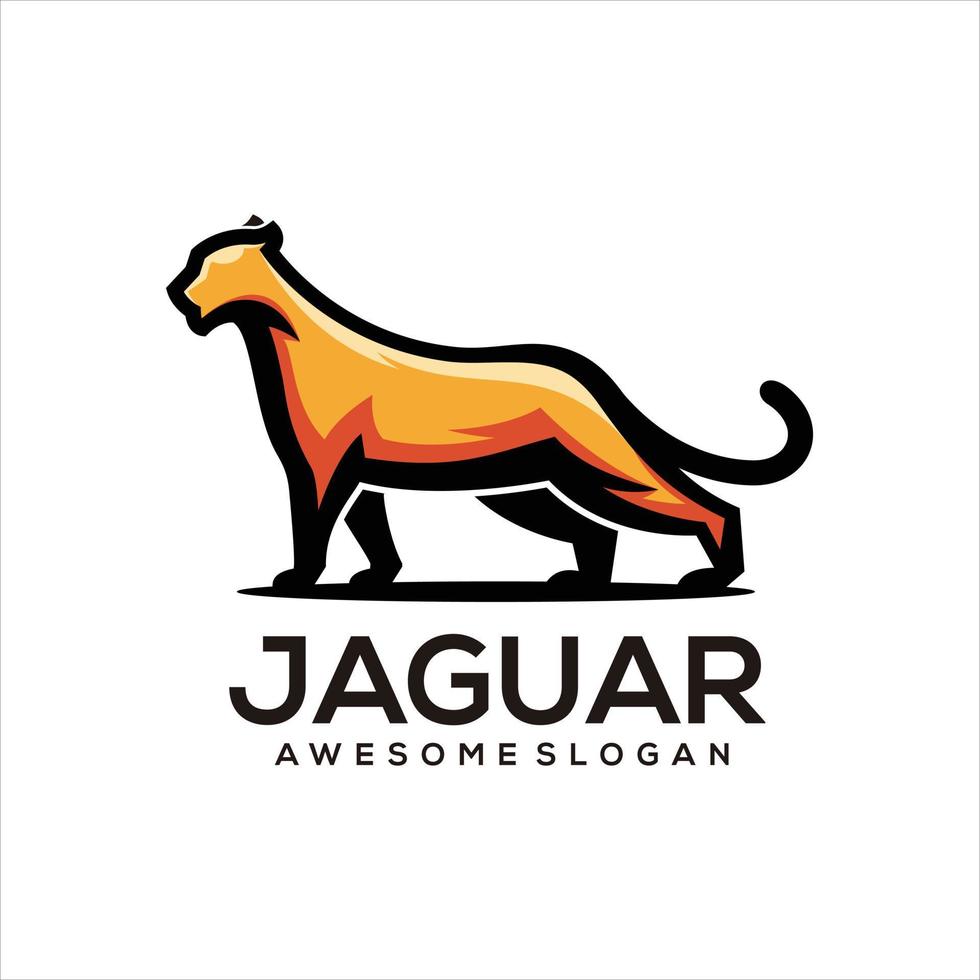 giaguaro illustrazione logo design vettore