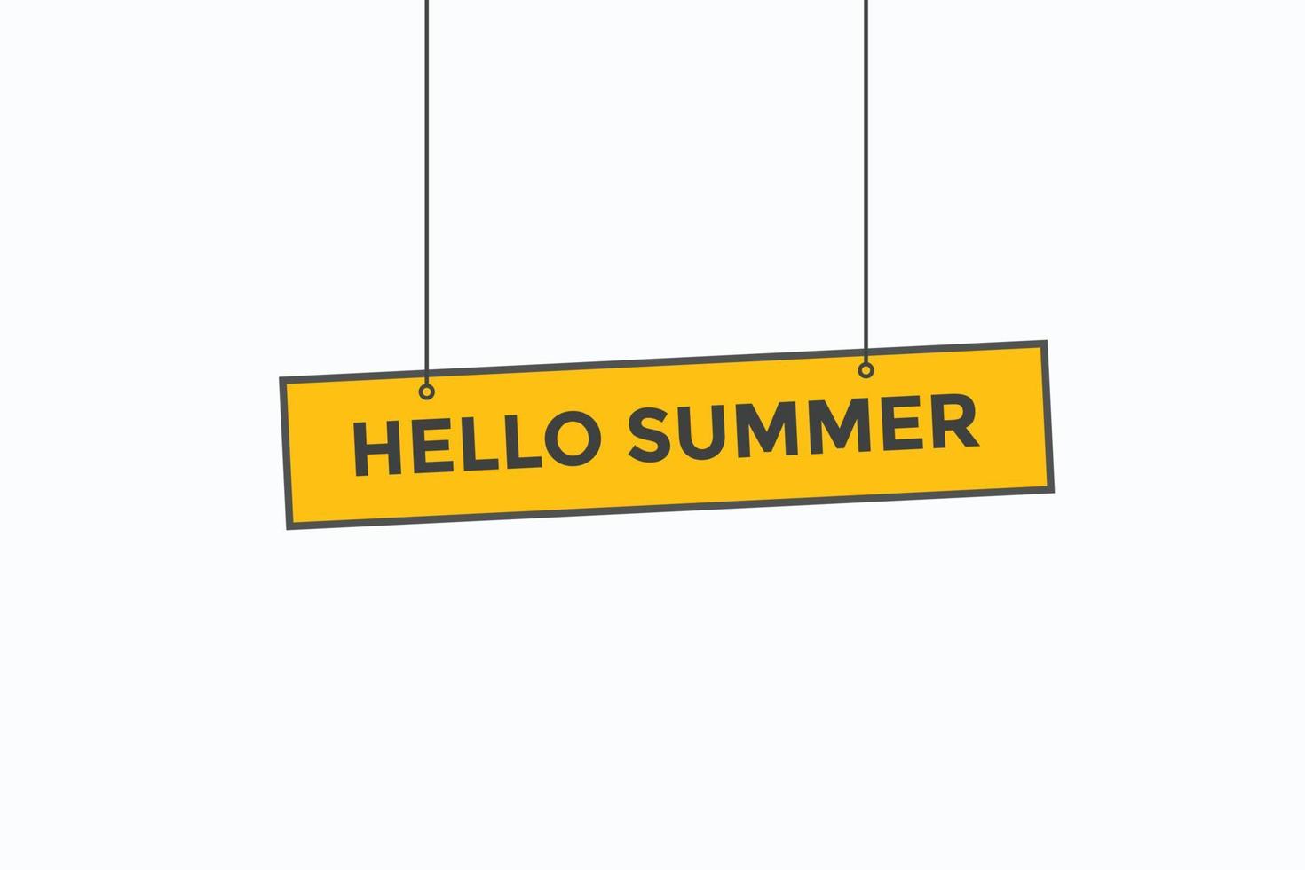 Ciao estate pulsante vettori. cartello etichetta discorso bolla Ciao estate vettore