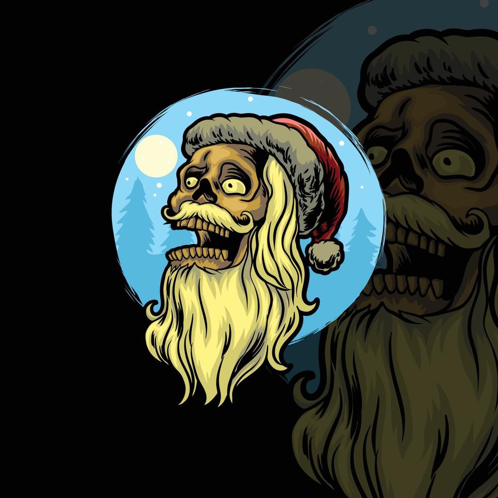 Santa cranio illustrazione vettore