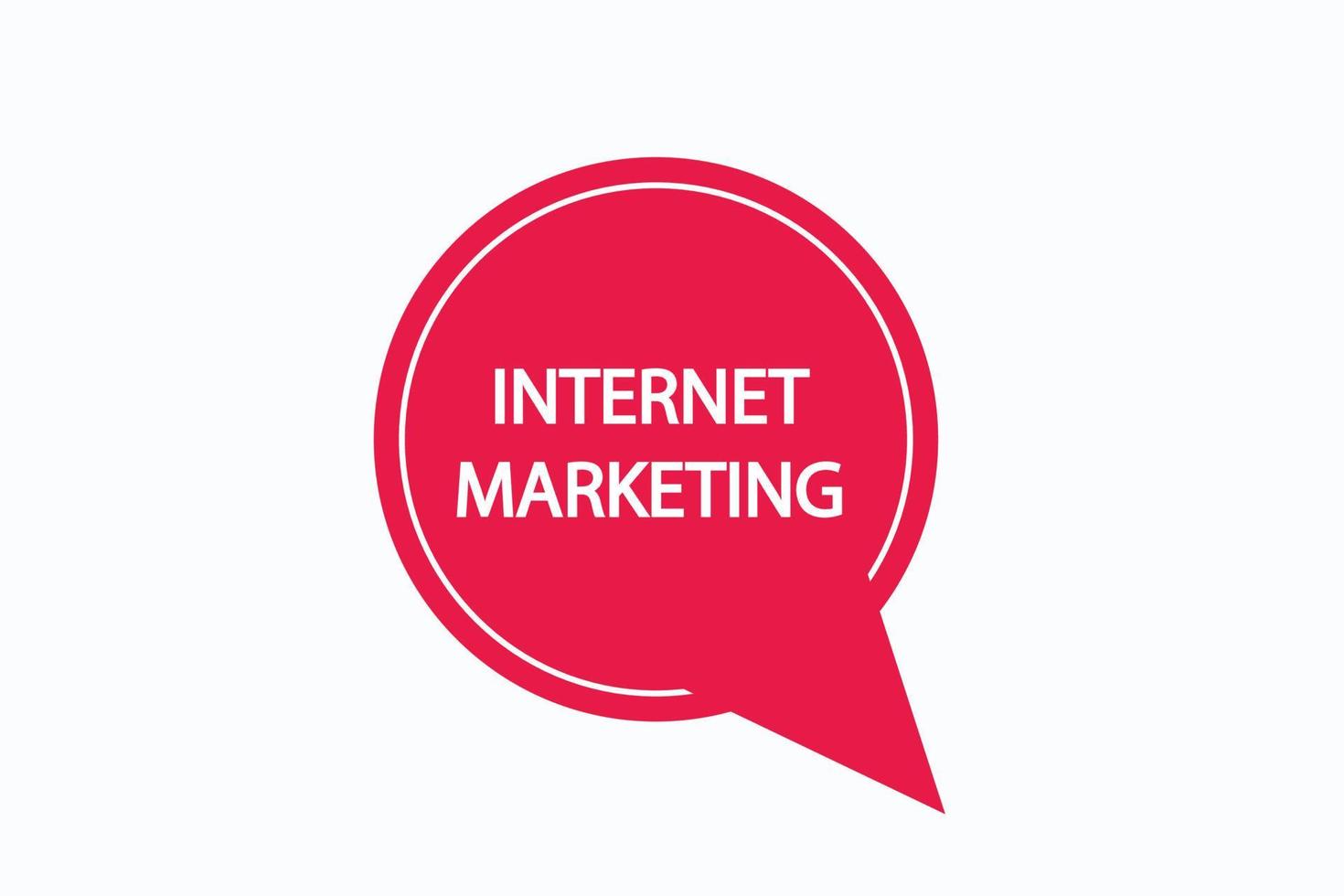 Internet marketing pulsante vettori. cartello etichetta discorso bolla Internet marketing vettore