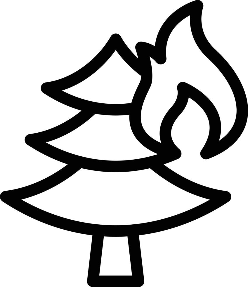 illustrazione vettoriale del fuoco dell'albero su uno sfondo. simboli di qualità premium. icone vettoriali per il concetto e la progettazione grafica.