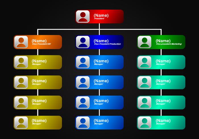 Organigramma per vettore libero di affari