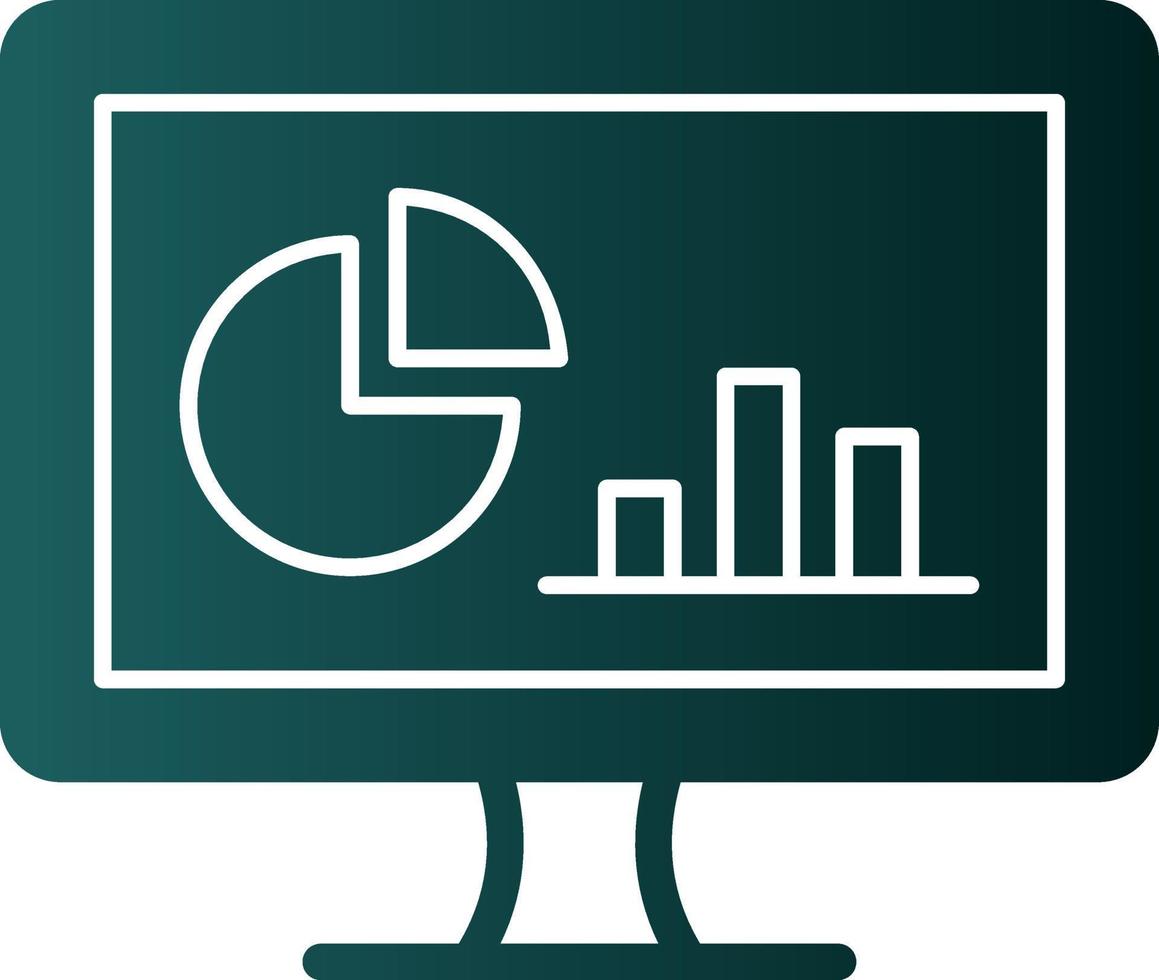 in linea statistica vettore icona design