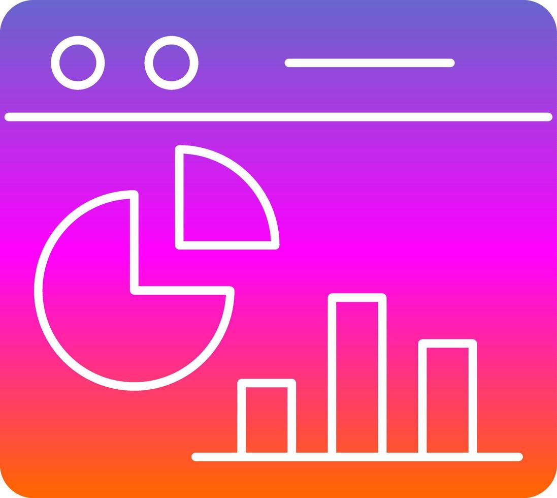 pagina web statistica vettore icona design