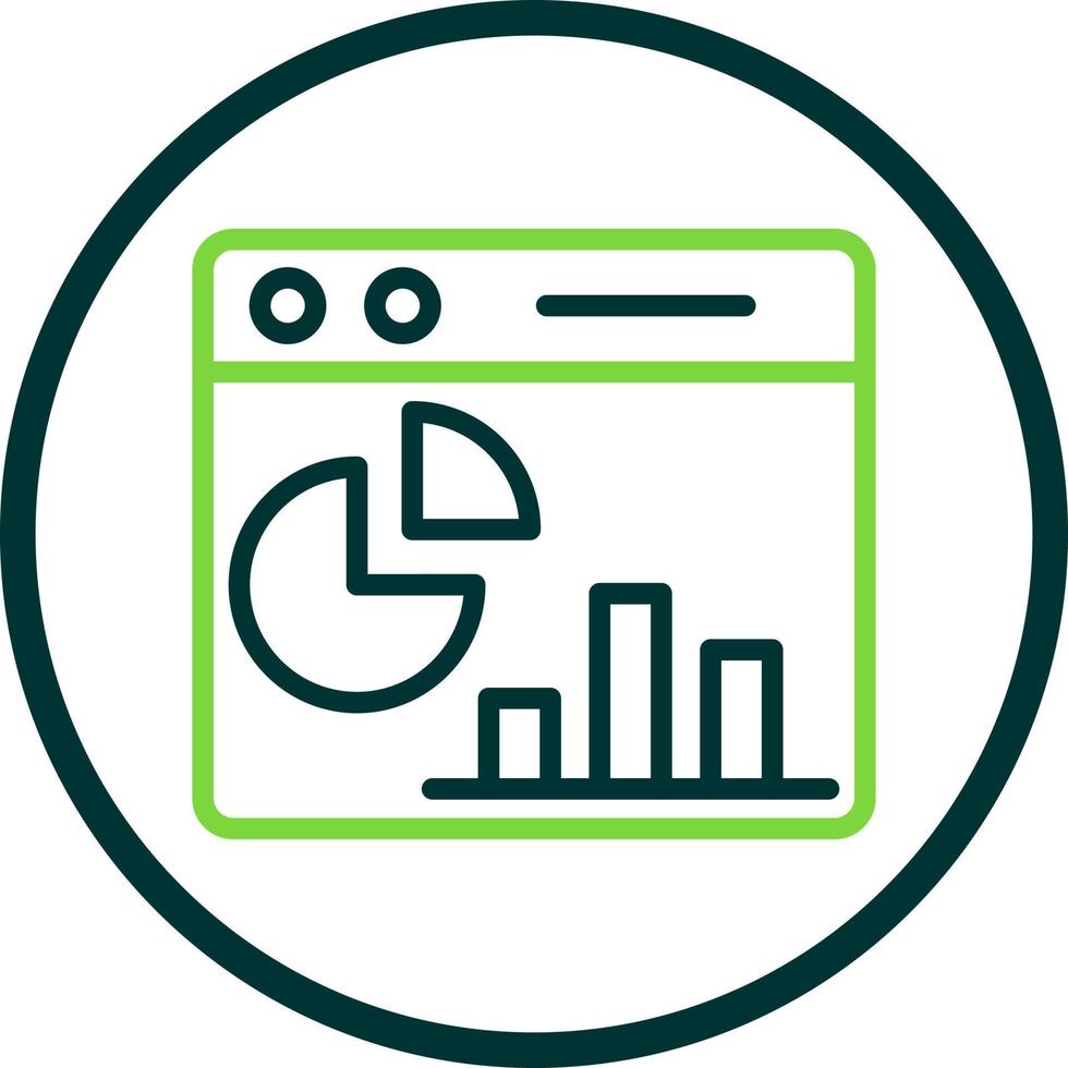 pagina web statistica vettore icona design