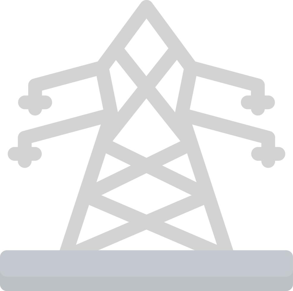 icona piatta della torre elettrica vettore