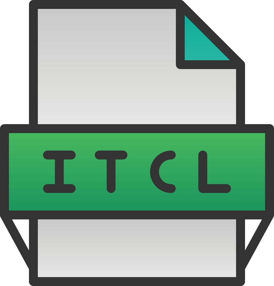 itcl file formato icona vettore