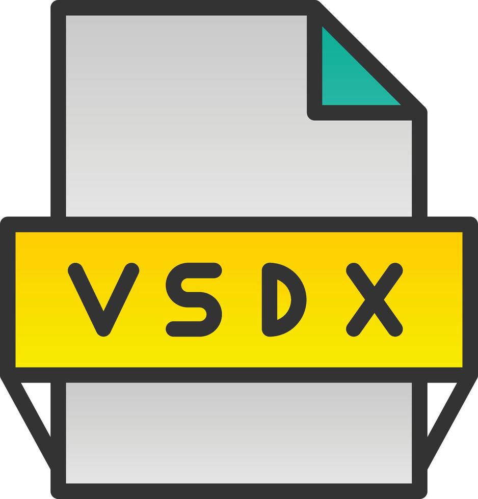 vsdx file formato icona vettore