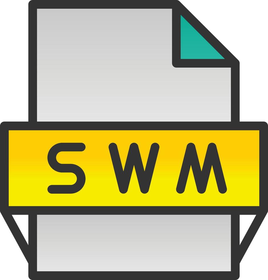 swm file formato icona vettore