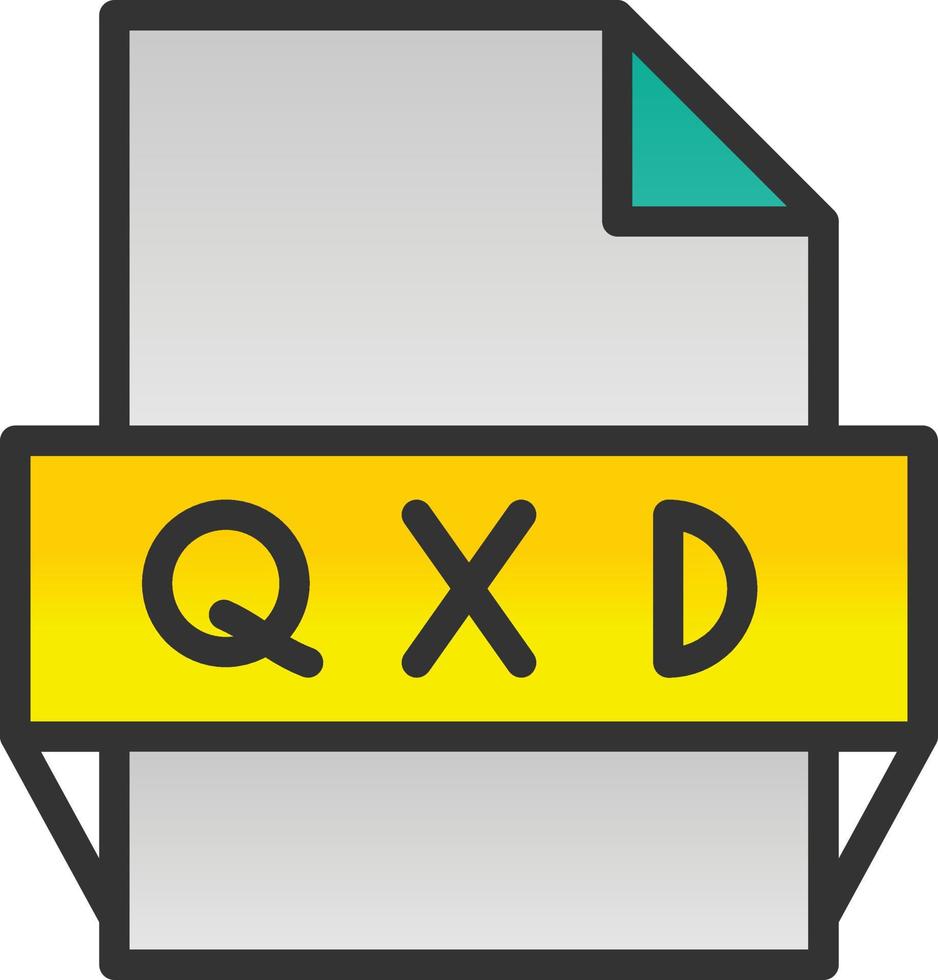 qxd file formato icona vettore