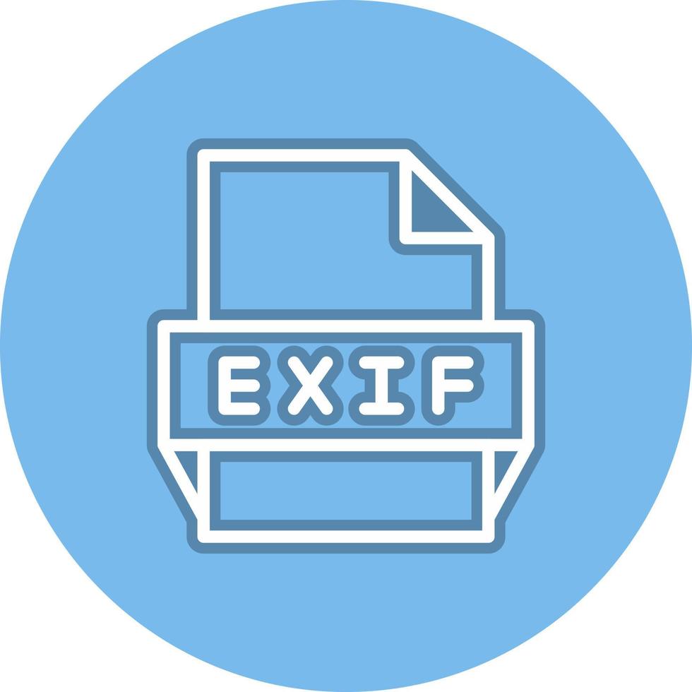 exif file formato icona vettore