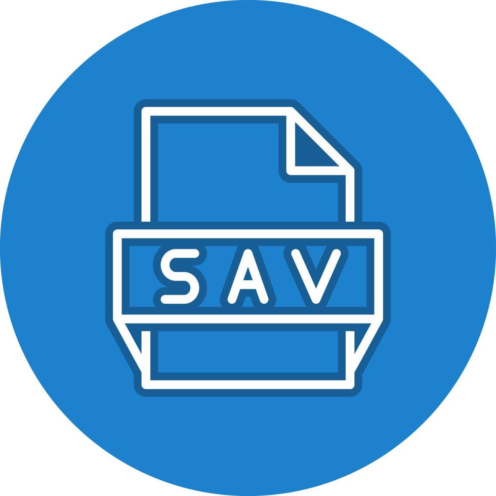 sav file formato icona vettore