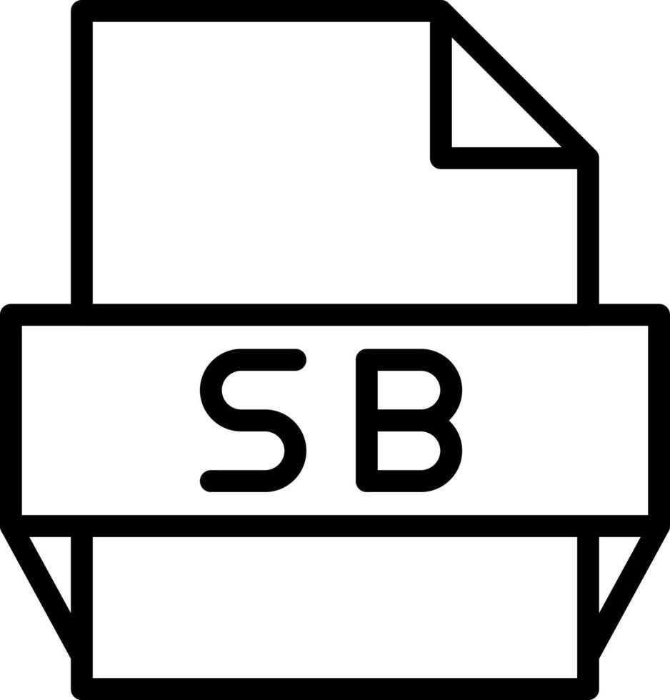 sb file formato icona vettore