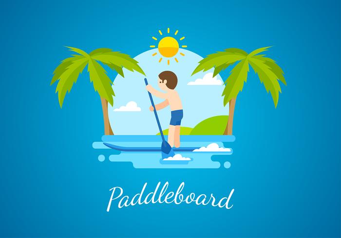 Paddleboard piatto vettoriali gratis