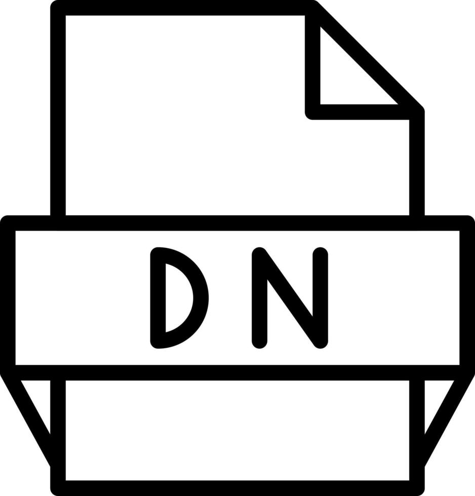 dn file formato icona vettore