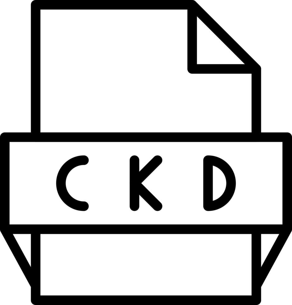 ckd file formato icona vettore