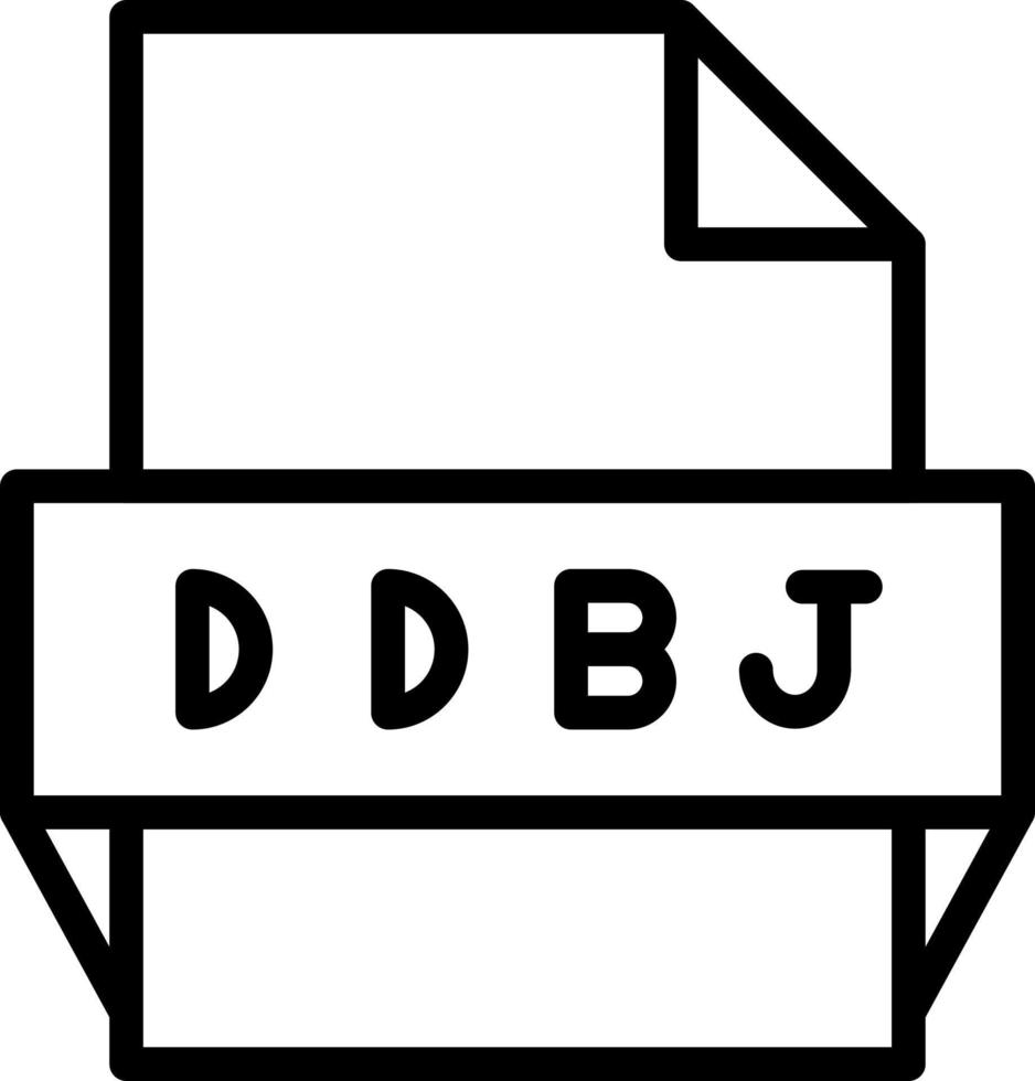 ddbj file formato icona vettore