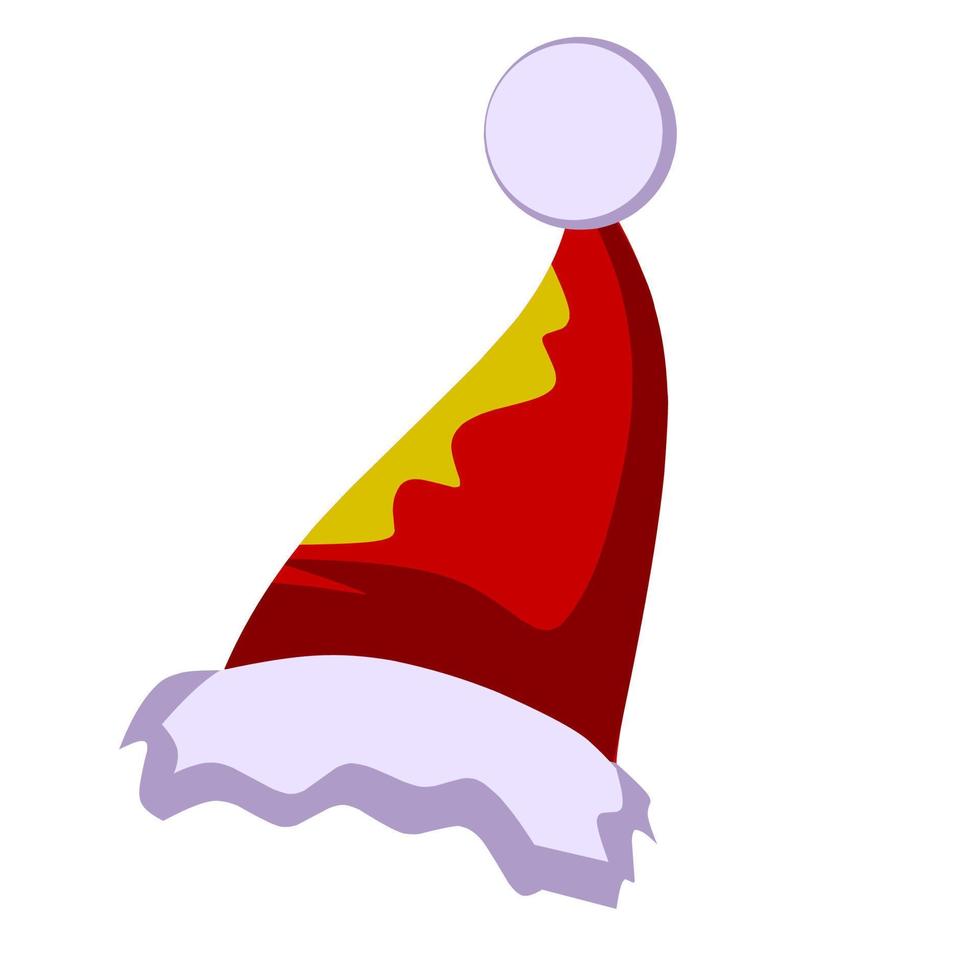 Santa cappello icona, rosso cappello Santa con eleganza concetto vettore