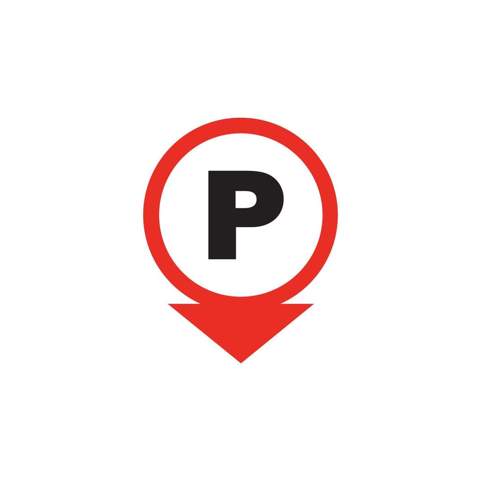 carta geografica punto parcheggio vettore