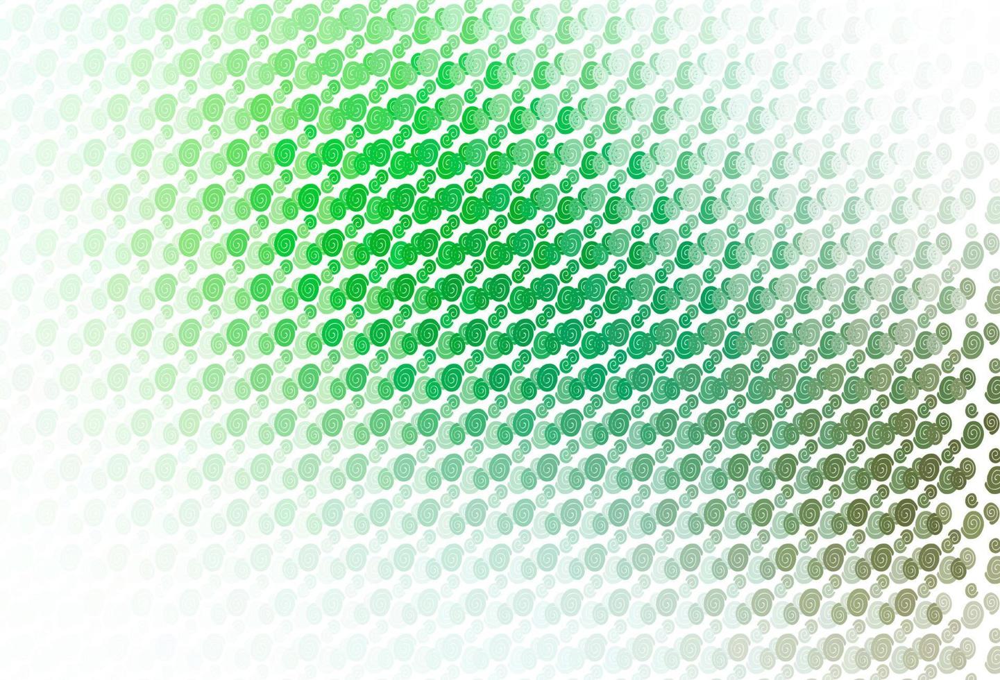 sfondo vettoriale verde chiaro con forme di bolle.