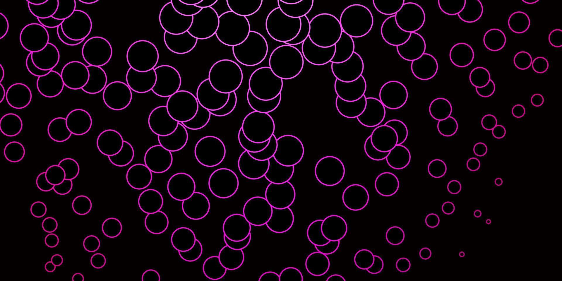 layout vettoriale rosa scuro con cerchi.