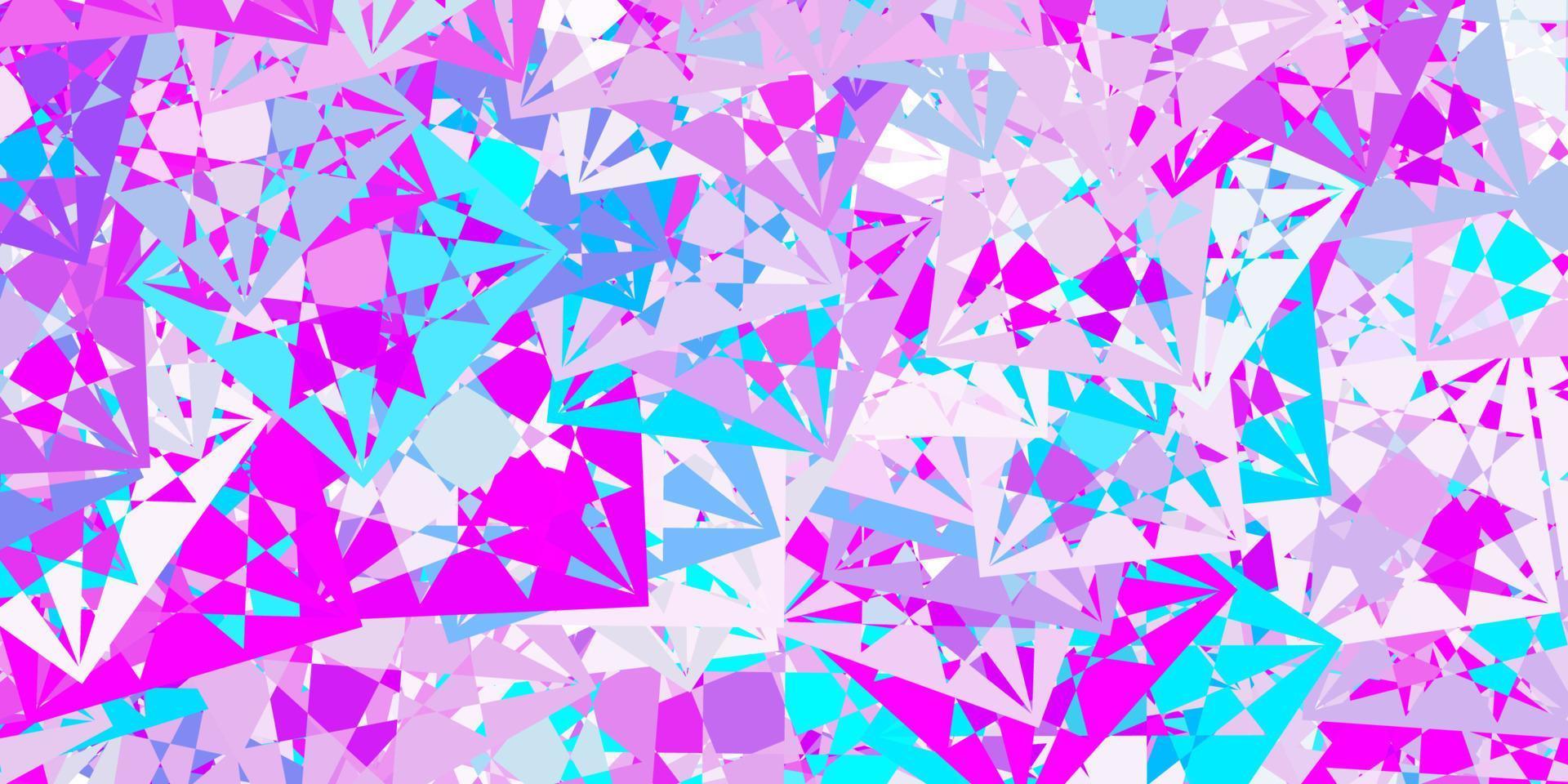 layout vettoriale rosa chiaro, blu con forme triangolari.