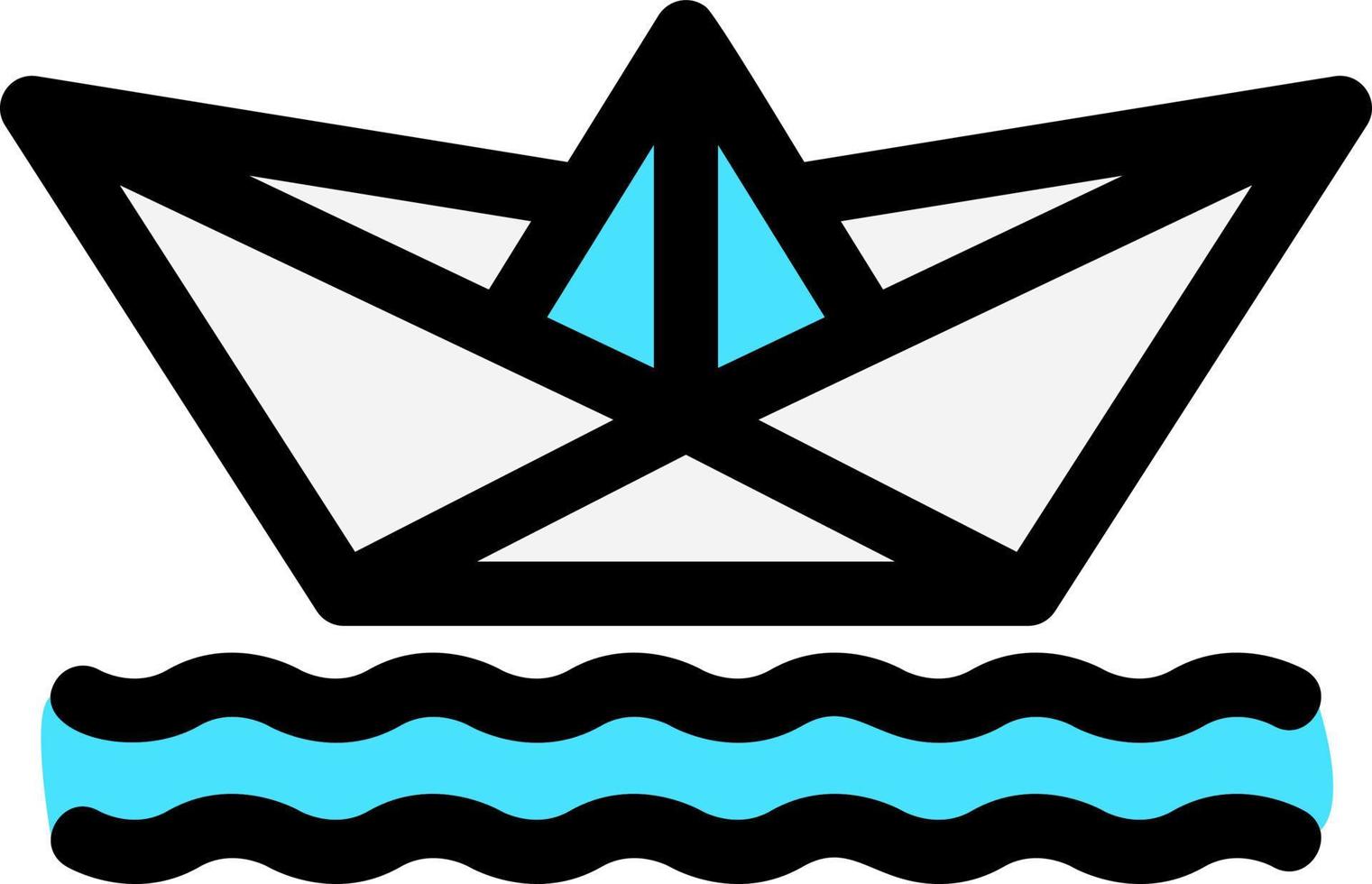 carta barca icona vettore