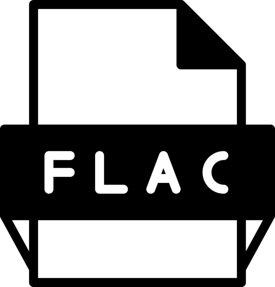 flac file formato icona vettore