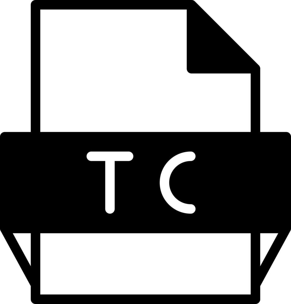 tc file formato icona vettore