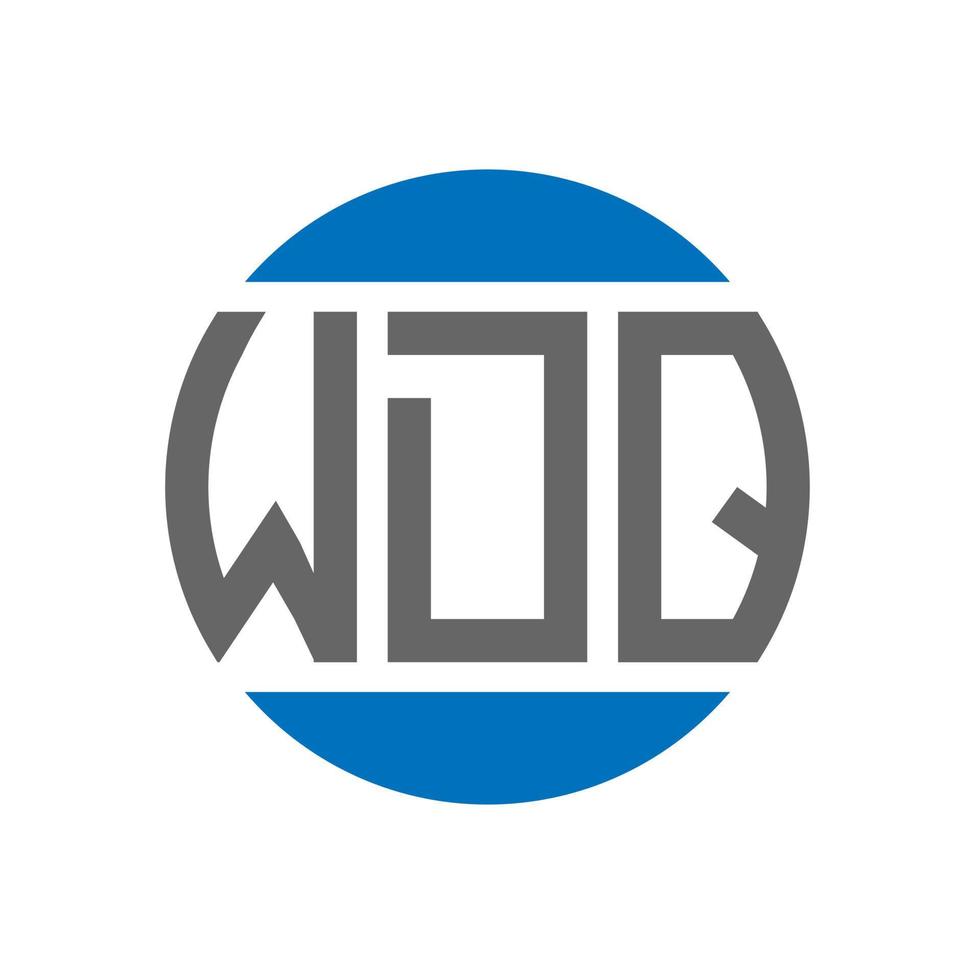 wdq lettera logo design su bianca sfondo. wdq creativo iniziali cerchio logo concetto. wdq lettera design. vettore