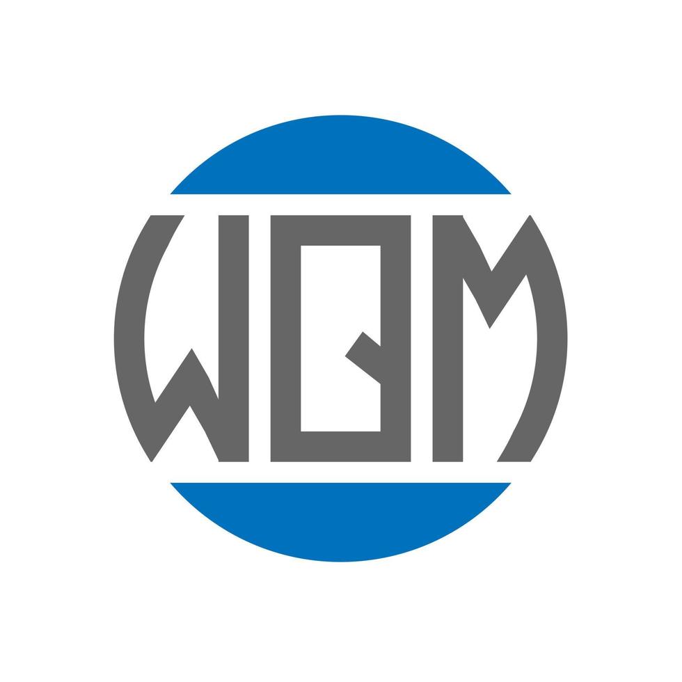 wqm lettera logo design su bianca sfondo. wqm creativo iniziali cerchio logo concetto. wqm lettera design. vettore