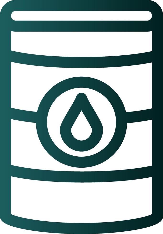 icona del glifo del barile di petrolio vettore