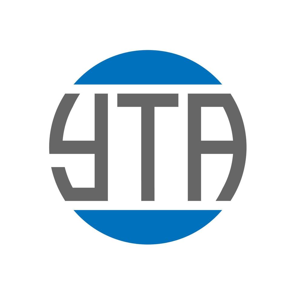 YTA lettera logo design su bianca sfondo. YTA creativo iniziali cerchio logo concetto. YTA lettera design. vettore