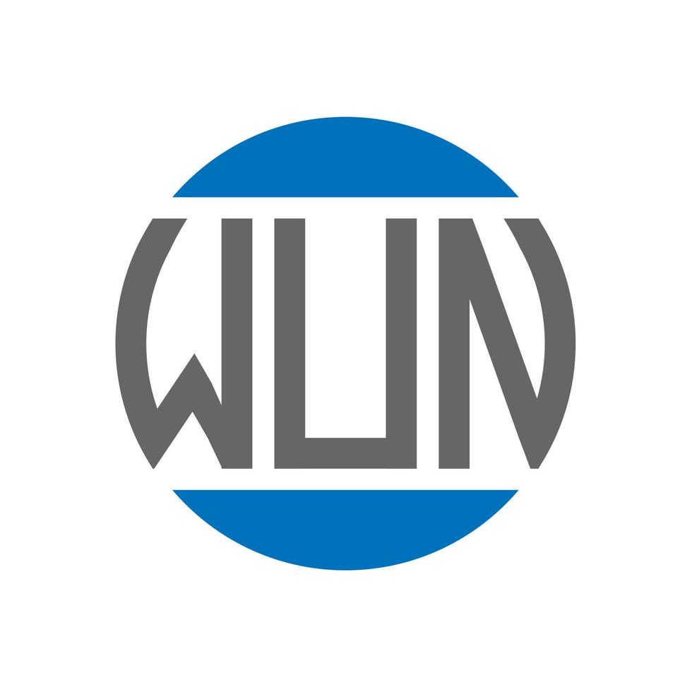 wun lettera logo design su bianca sfondo. wun creativo iniziali cerchio logo concetto. wun lettera design. vettore