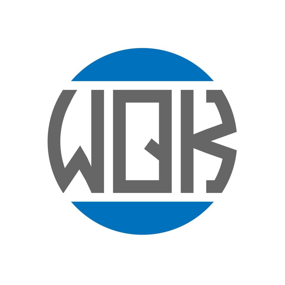 wqk lettera logo design su bianca sfondo. wqk creativo iniziali cerchio logo concetto. wqk lettera design. vettore