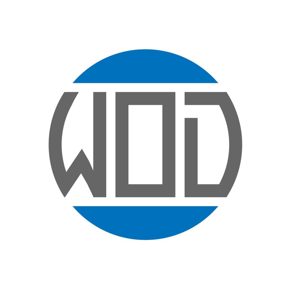 wod lettera logo design su bianca sfondo. wod creativo iniziali cerchio logo concetto. wod lettera design. vettore